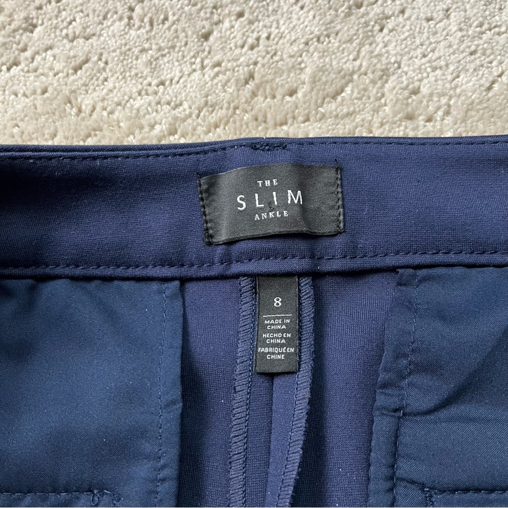 White House Black Market WHBM The Slim Ankle Blue Pants 8 - Picture 7 of 8